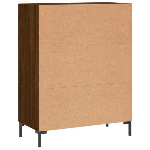 Skænk 69,5x34x90 cm konstrueret træ brun egetræsfarve
