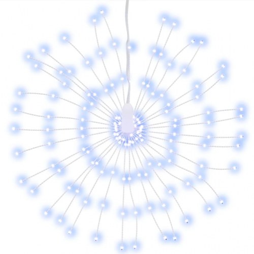 Lysende starburst-dekoration med 140 LED - 17 cm, kold hvid