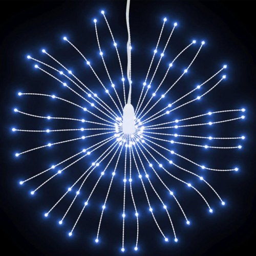 Lysende starburst-dekoration med 140 LED - 17 cm, kold hvid