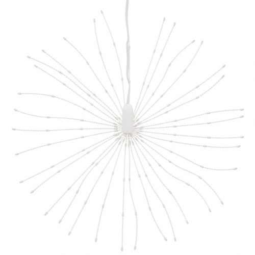 Lysende starburst-dekoration med 140 LED - 17 cm, kold hvid