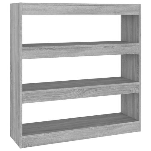Bogreol/rumdeler 100x30x103 cm grå sonoma-eg
