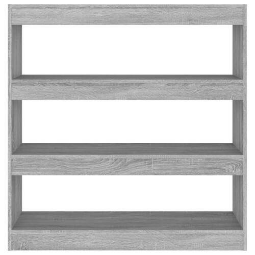 Bogreol/rumdeler 100x30x103 cm grå sonoma-eg