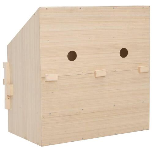 Rugekasse 2 rum 63 x 40 x 65 cm massivt fyrretræ