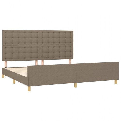 Sengeramme uden madras 200x200 cm - stof, gråbrun