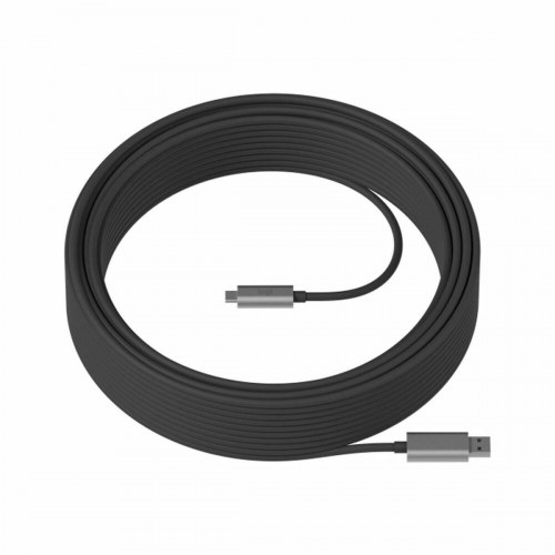 USB-kabel USB-A til USB-C Logitech - 25 m - Sort