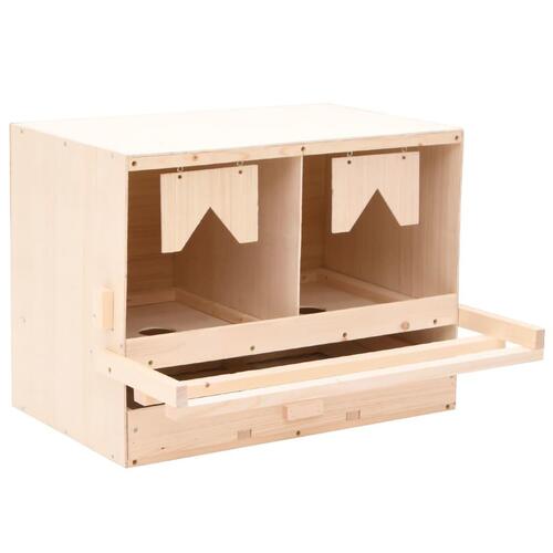 Rugekasse 2 rum 63 x 40 x 45 cm massivt fyrretræ