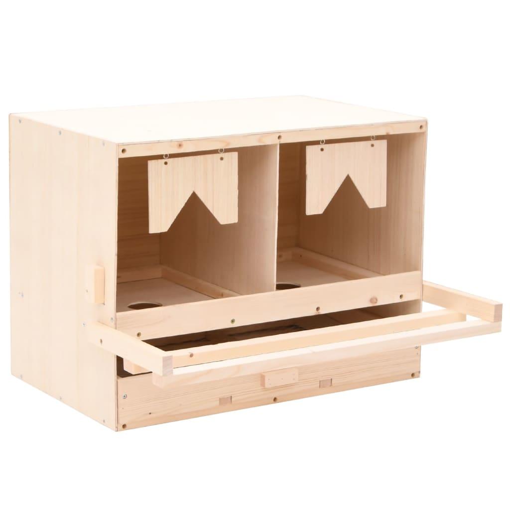 Rugekasse 2 rum 63 x 40 x 45 cm massivt fyrretræ