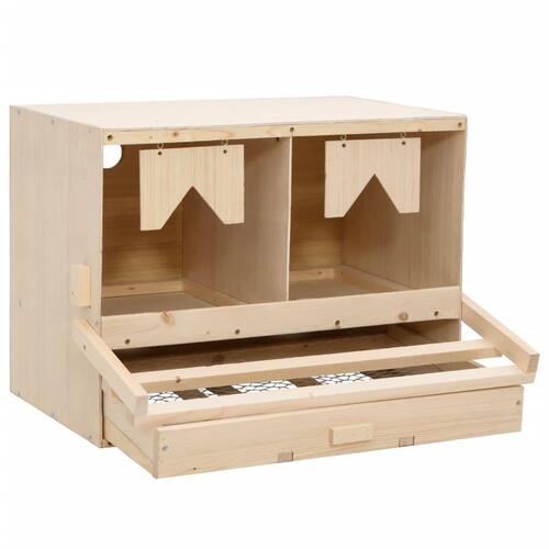 Rugekasse 2 rum 63 x 40 x 45 cm massivt fyrretræ