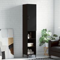 Skab 34,5x34x180 cm konstrueret træ sort