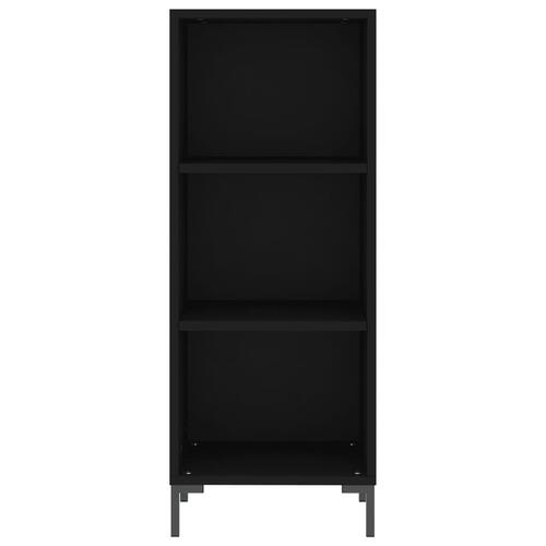 Skab 34,5x34x180 cm konstrueret træ sort