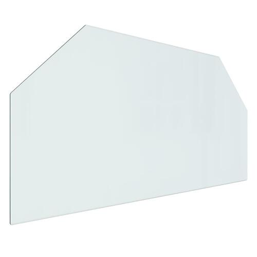 Glasplade til pejs 100x50 cm sekskantet