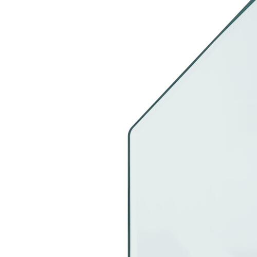 Glasplade til pejs 100x50 cm sekskantet