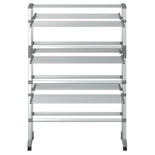 Tørrestativ med hjul 89x64x129 cm aluminium