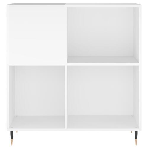 Vinylskab 84,5x38x89 cm konstrueret træ hvid