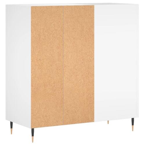Vinylskab 84,5x38x89 cm konstrueret træ hvid