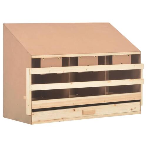 Rugekasse 3 rum 93 x 40 x 65 cm massivt fyrretræ