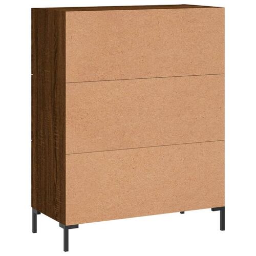 Skænk 69,5x34x90 cm konstrueret træ brun egetræsfarve