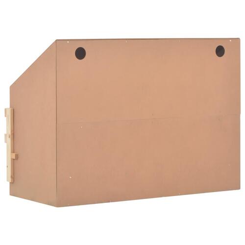Rugekasse 3 rum 93 x 40 x 65 cm massivt fyrretræ