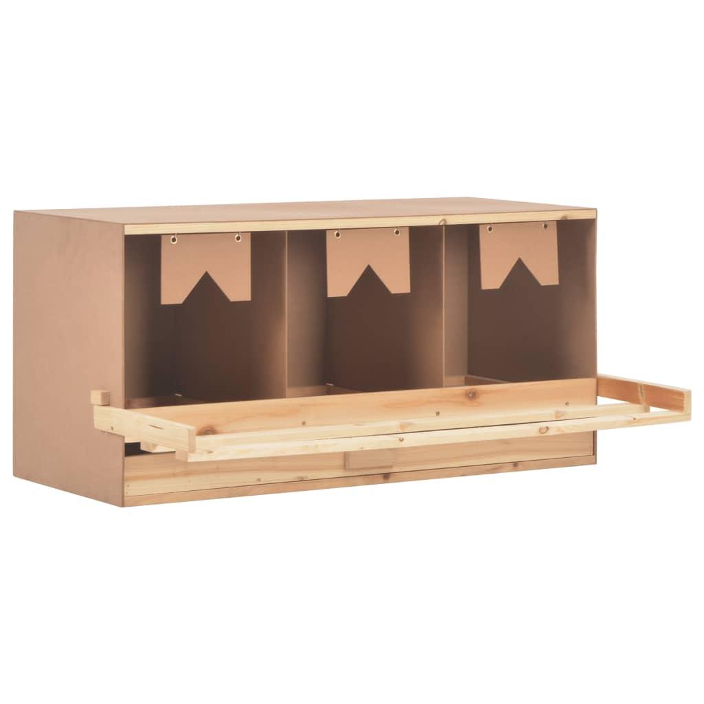 Rugekasse 3 rum 96 x 40 x 45 cm massivt fyrretræ