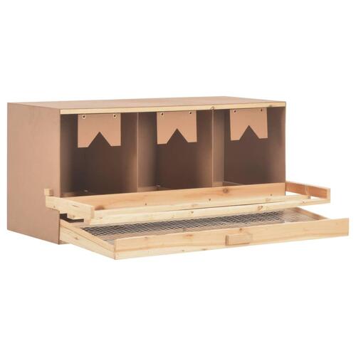 Rugekasse 3 rum 96 x 40 x 45 cm massivt fyrretræ