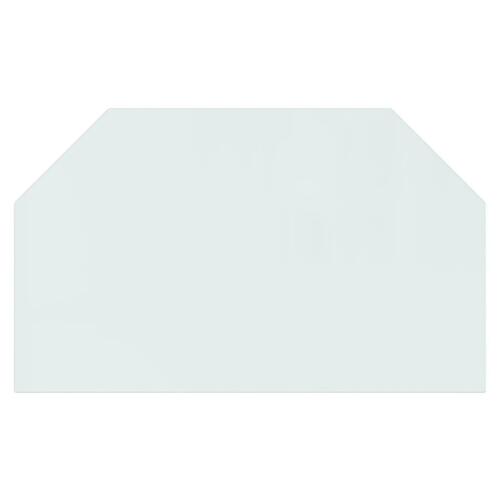 Glasplade til pejs 100x60 cm sekskantet