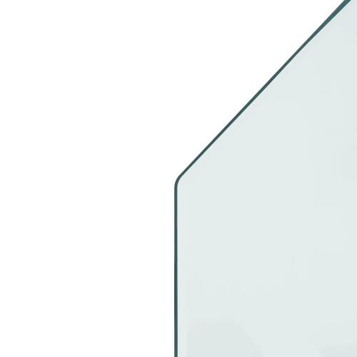 Glasplade til pejs 100x60 cm sekskantet
