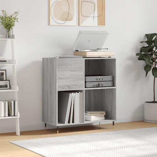 Vinylskab 84,5x38x39 cm konstrueret træ grå sonoma-eg