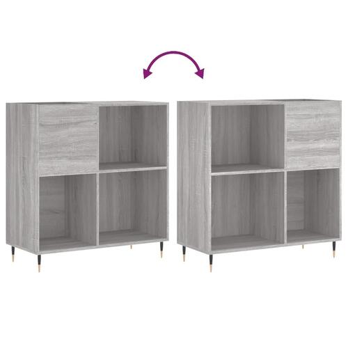 Vinylskab 84,5x38x39 cm konstrueret træ grå sonoma-eg