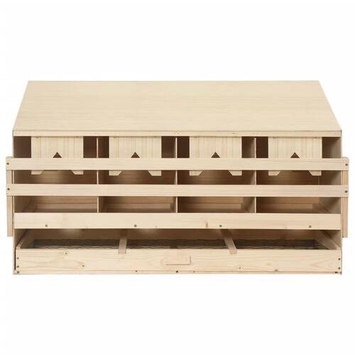 Redekasse til høns med 4 rum 106x40x59 cm massivt fyrretræ