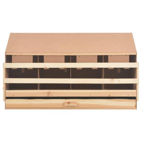 Redekasse til høns med 4 rum 106x40x59 cm massivt fyrretræ