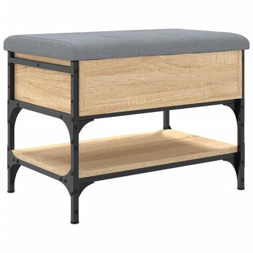Skobænk 62x42x45 cm konstrueret træ sonoma-eg