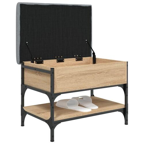 Skobænk 62x42x45 cm konstrueret træ sonoma-eg