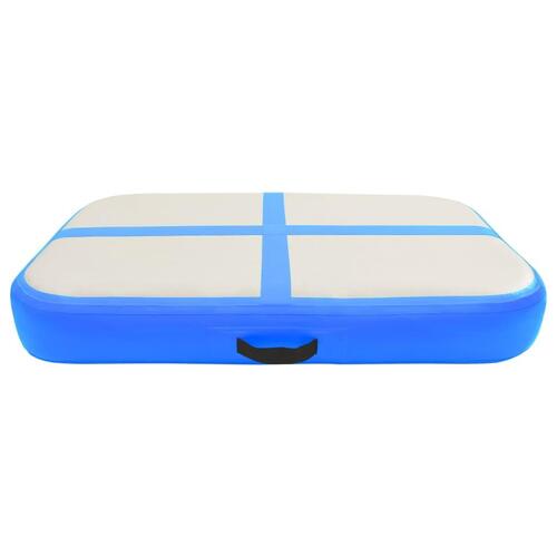 Oppustelig gymnastikmåtte med pumpe 60x100x15 cm PVC blå