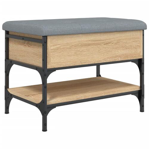 Skobænk 62x42x45 cm konstrueret træ sonoma-eg