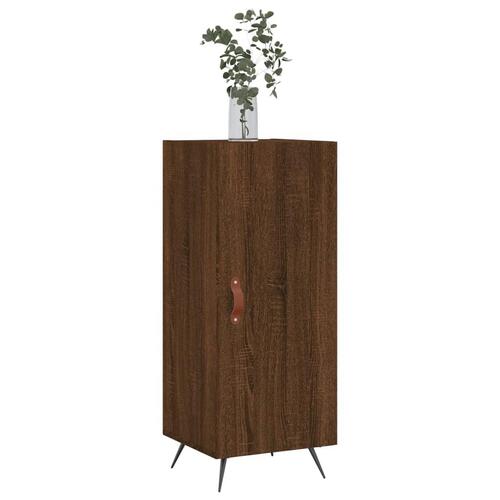 Skænk 34,5x34x90 cm konstrueret træ brun egetræsfarve