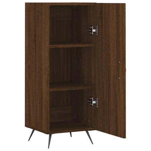 Skænk 34,5x34x90 cm konstrueret træ brun egetræsfarve