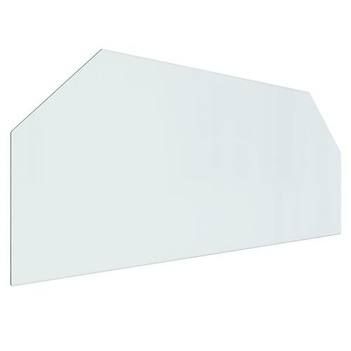 Glasplade til pejs 120x50 cm sekskantet