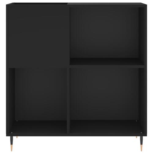 Vinylskab 84,5x38x89 cm konstrueret træ sort
