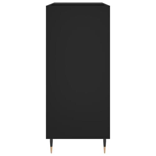 Vinylskab 84,5x38x89 cm konstrueret træ sort