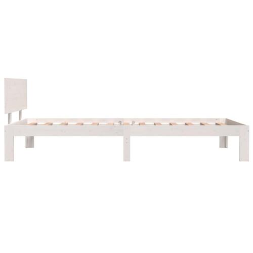 Sengeramme 100x200 cm massivt fyrretræ hvid