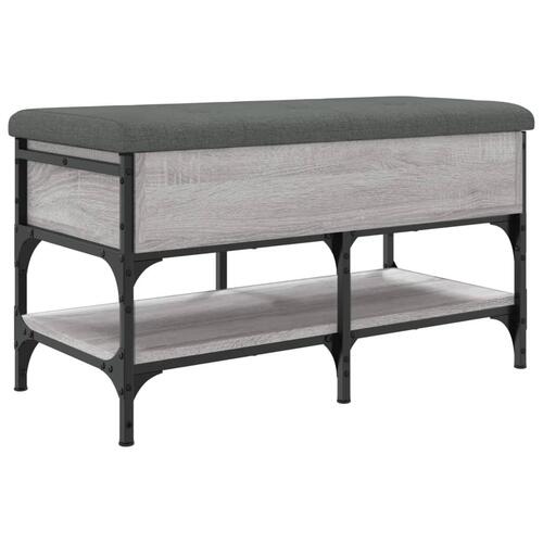 Skobænk 82x42x45 cm konstrueret træ grå sonoma-eg