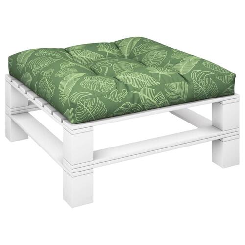 Pallehynde 80x80x12 cm stof bladmønster