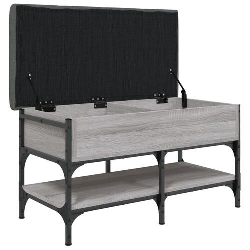 Skobænk 82x42x45 cm konstrueret træ grå sonoma-eg