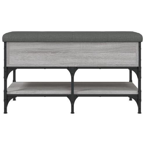 Skobænk 82x42x45 cm konstrueret træ grå sonoma-eg