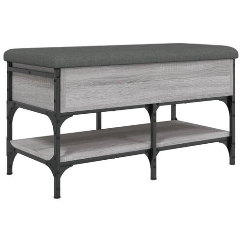 Skobænk 82x42x45 cm konstrueret træ grå sonoma-eg