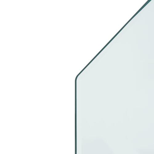 Glasplade til pejs 120x60 cm sekskantet
