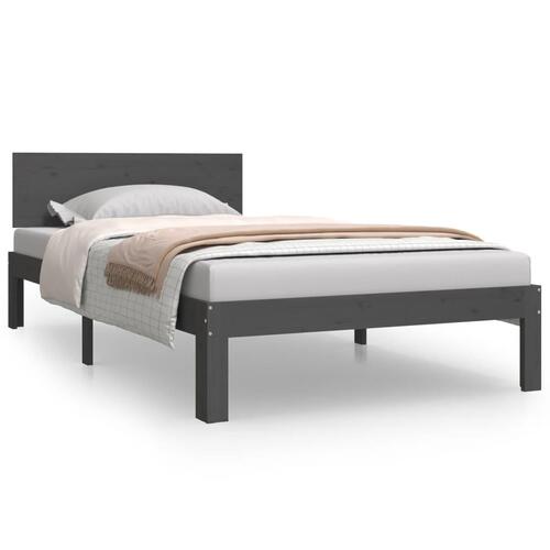 Sengeramme 100x200 cm massivt fyrretræ grå