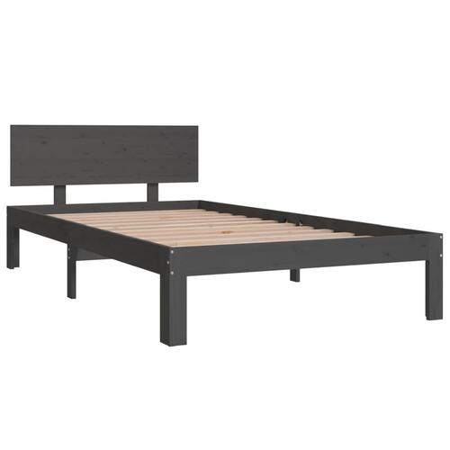 Sengeramme 100x200 cm massivt fyrretræ grå
