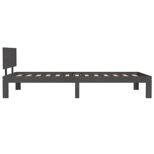 Sengeramme 100x200 cm massivt fyrretræ grå