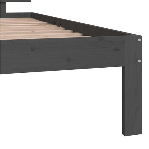 Sengeramme 100x200 cm massivt fyrretræ grå